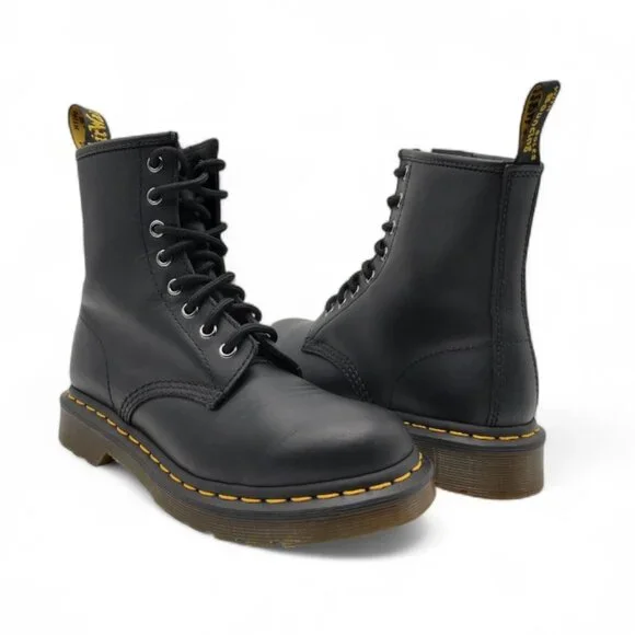 Dr. Martens Women's Size 6 Black 1460 Smooth Leather 8 Eye Lace Up Ankle Boots